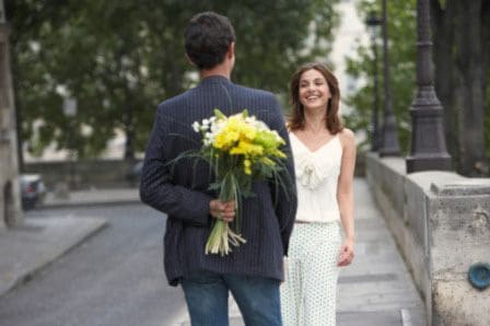 First date and flowers