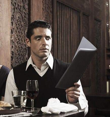 paying bill in restaurant